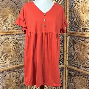 Shein, size M short sleeved mini dress,great condition,ruffle sleeve end